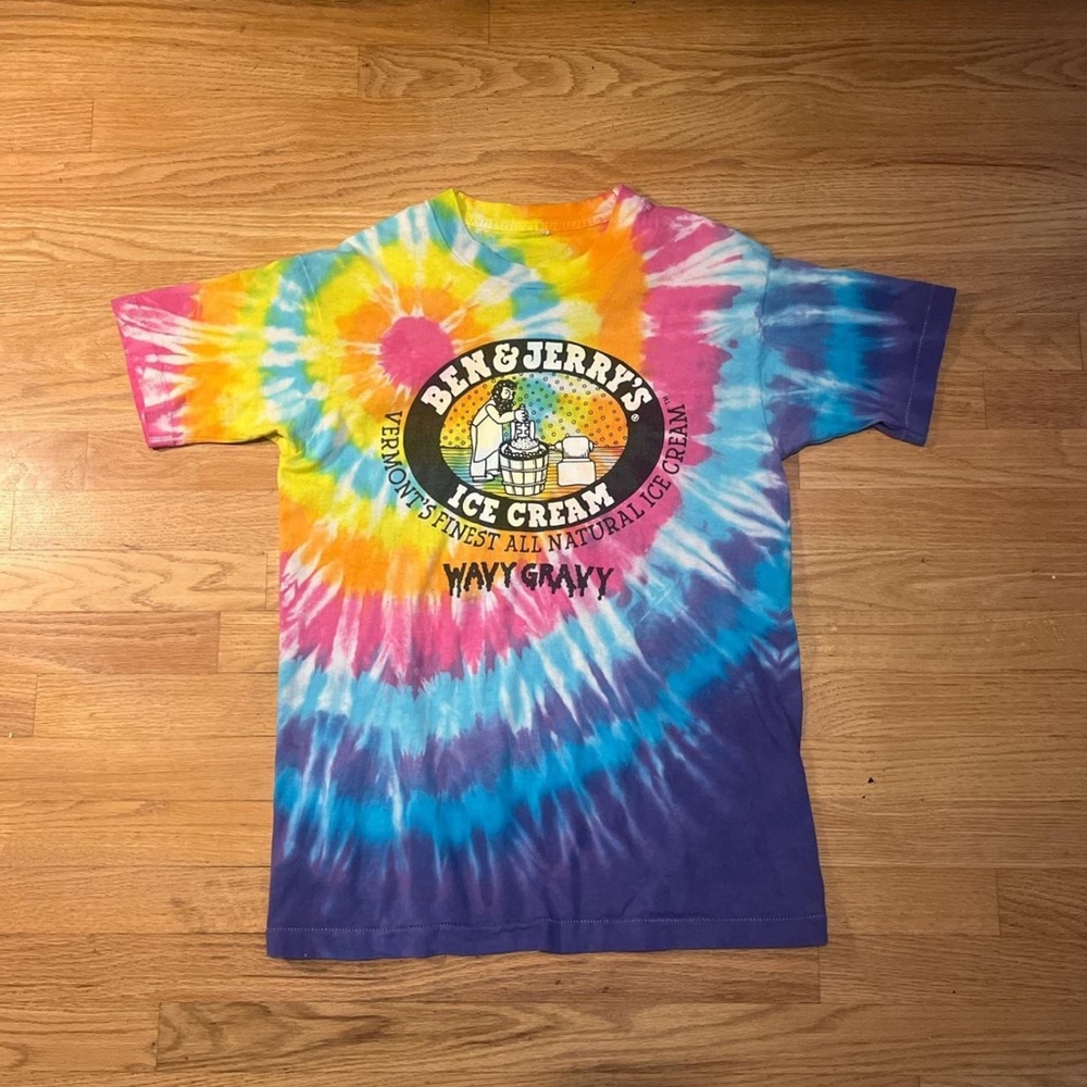 Vintage Ben and Jerry’s Wavy Gravy Tie Dye T-Shirt Small